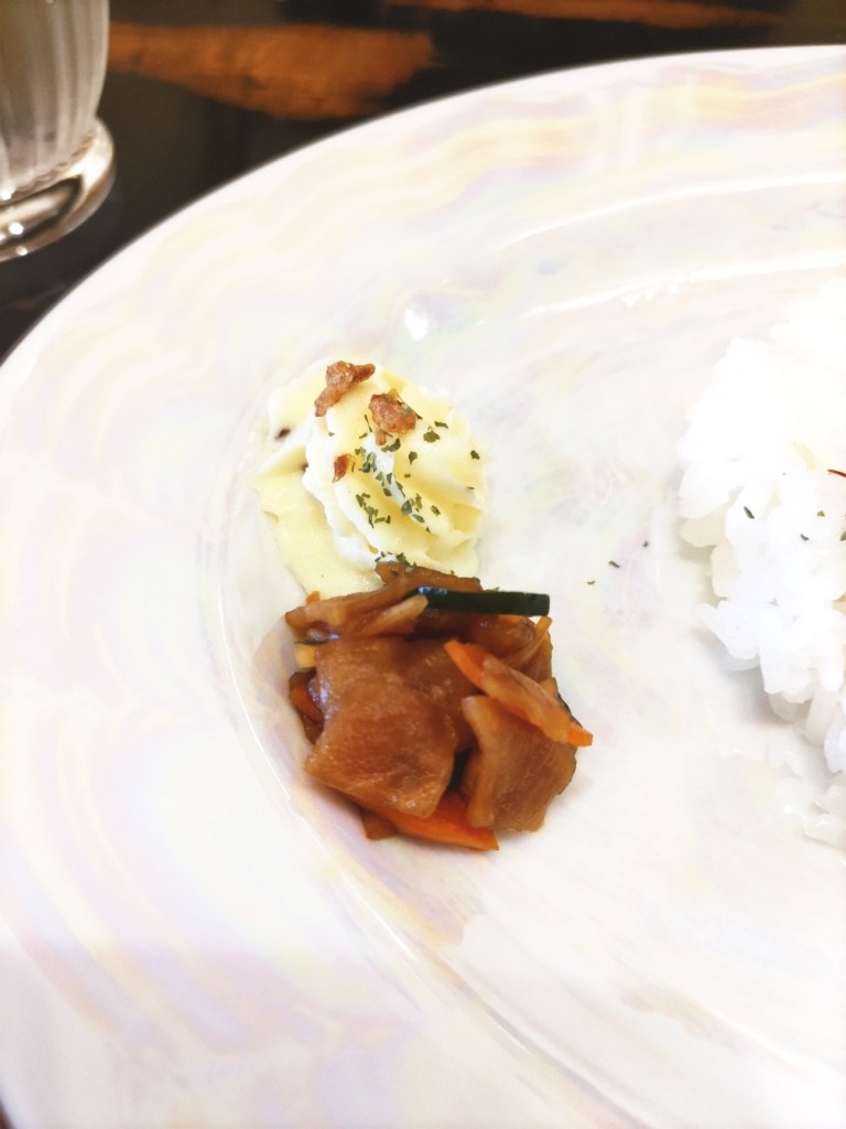 ちょびっとだったけどお手製の福神漬けとポテトサラダうまし